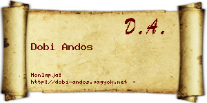 Dobi Andos névjegykártya
